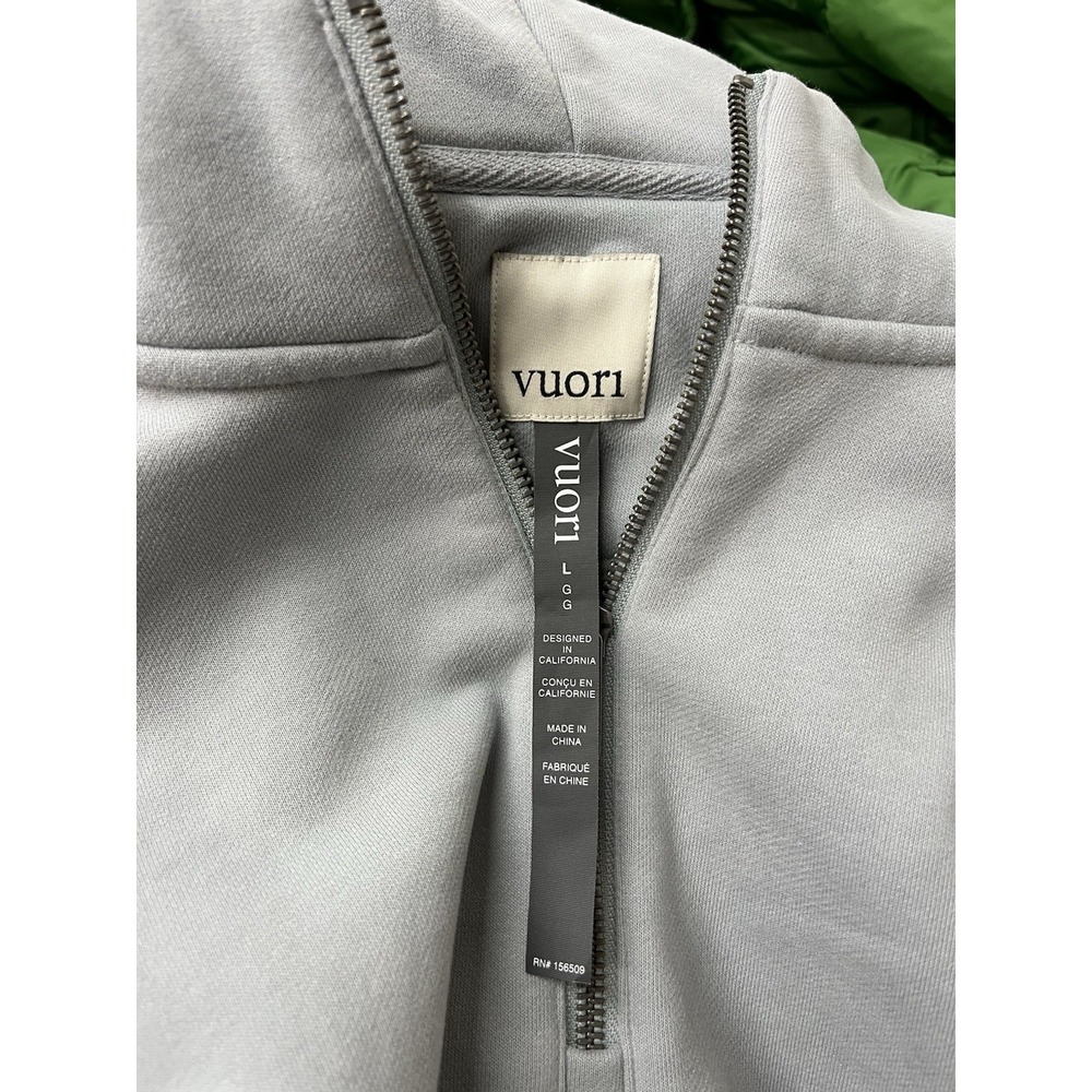 Vuori Restore Half Zip Hoodie Blue Gray Athleisure Women's Size Large - Picture 7 of 7